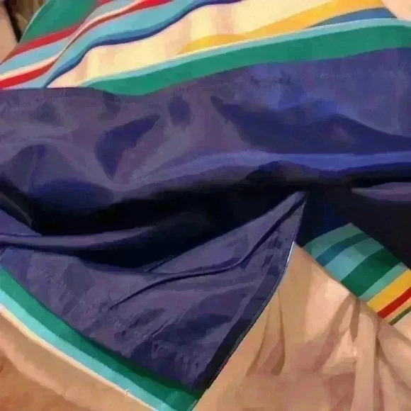 TALBOTS MULTICOLORED STRIPED LINED SKIRT 100% cotton Size 12 PREPPY SPECIAL - Picture 8 of 8